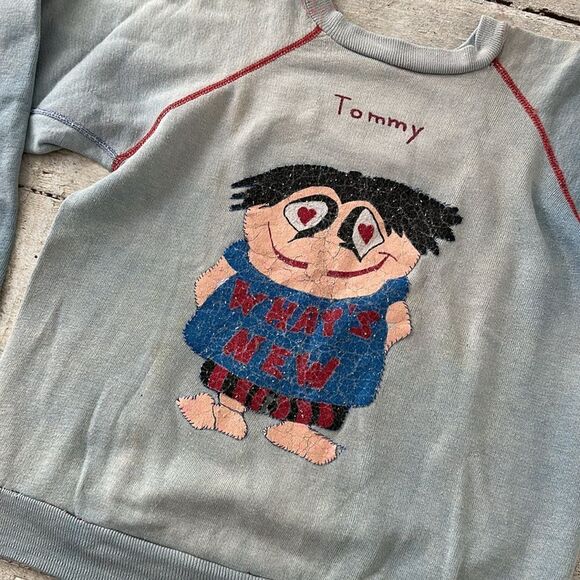 Vintage 1950s Worn To Perfection TOMMY Crewneck Sweatshirt - Picture 3 of 11